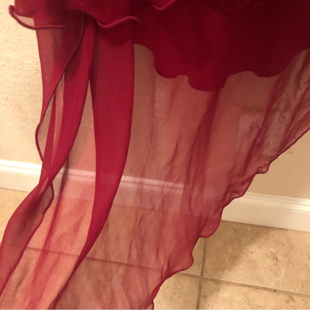 Cache Silk Vintage Dress Red Size 4 - Picture 8 of 15